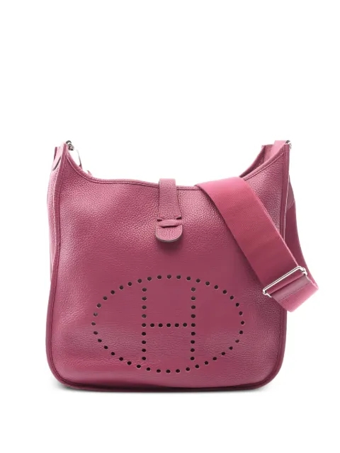 Hermès Pre-Owned 2011 GM Evelyn 3 cut-out leather shoulder bag Pink 1039197OINSQUARE