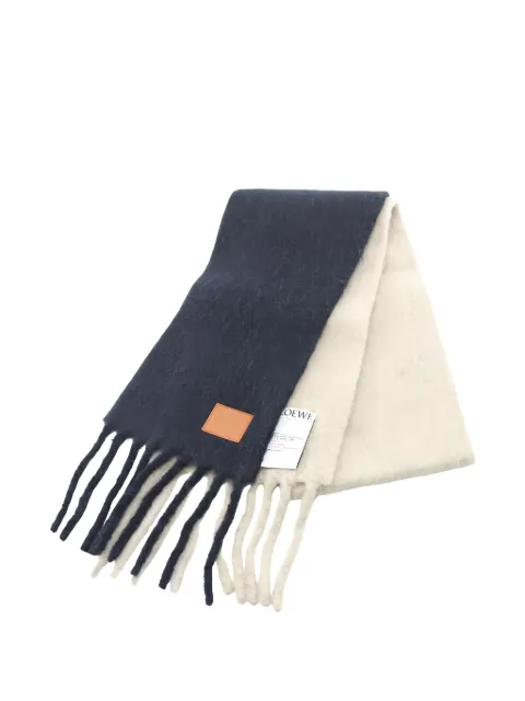 Loewe Pre-Owned 2020s fringed scarf Blue 1040589
