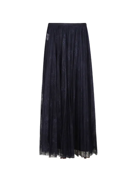 Alberta Ferretti lace pleated skirt Blue 010616481290