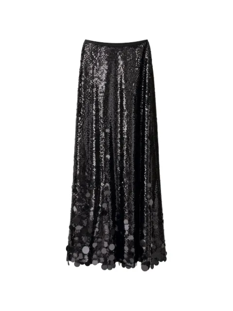 Edward Achour Paris sequined maxi skirt Black 091111939