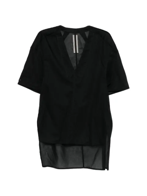 Rick Owens Island V-neck short-sleeve top Black RP01F6237CV