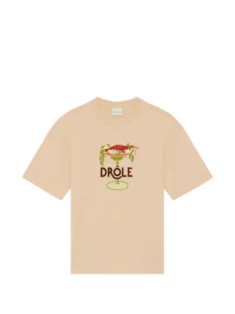 Drôle De Monsieur printed T-shirt Neutrals JTS289CO248