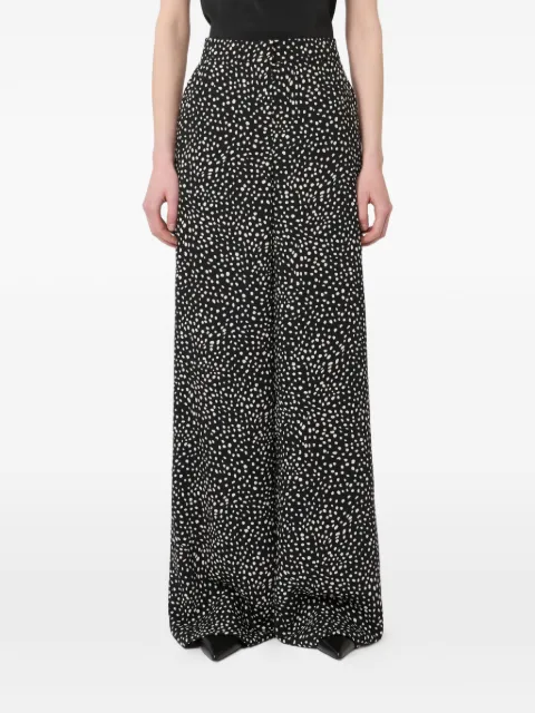 Max Mara wide-leg print trousers Black 2616131045600