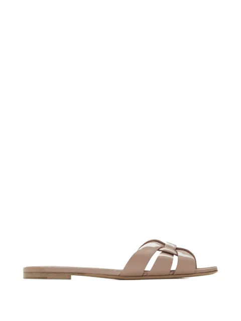 Saint Laurent Tribute patent leather sandals Neutrals 571952PCEXAAAOW9935