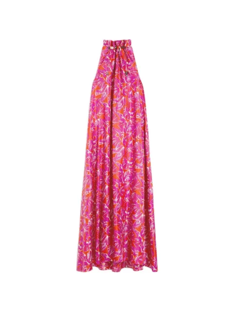 Max Mara floral-print twill silk maxi dress Pink 2611221022600