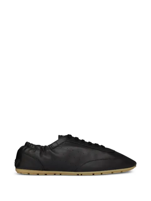 Saint Laurent Lewis elasticised-heel leather sneakers Black 86256825V00