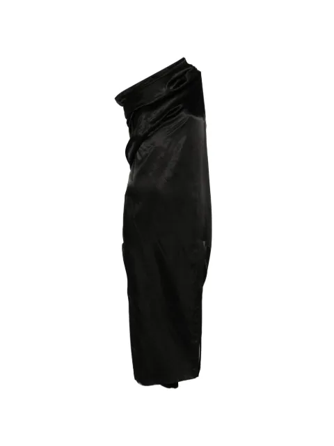 Rick Owens Athena Arrowhead one-shoulder midi dress Black RP01F6533N