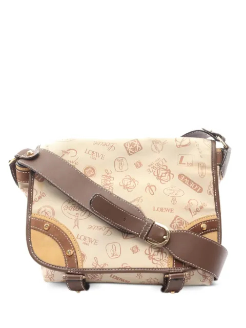 Loewe Pre-Owned 2000s 160th Anniversary logo shoulder bag Neutrals 1040161