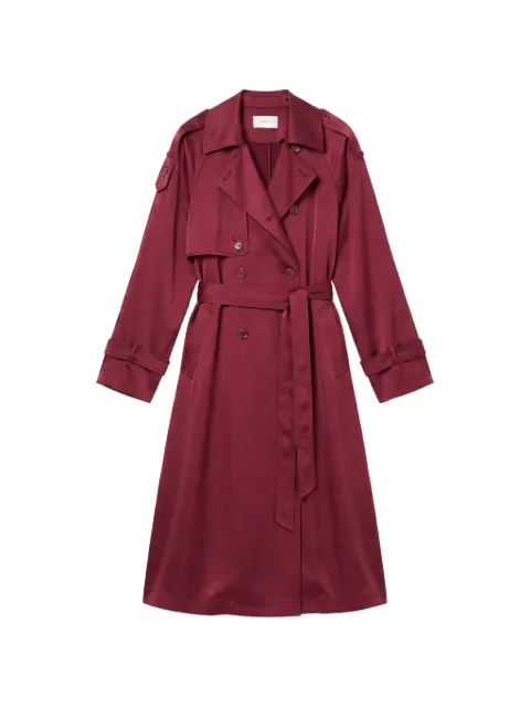 Danamé double-breasted belted trench coat Red 125FW1701A