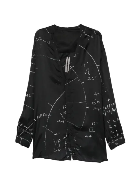 Rick Owens graphic print shirt Black RU01F2295KP1