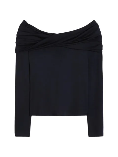 Max Mara off-the-shoulder long-sleeve top Black 2611941028600