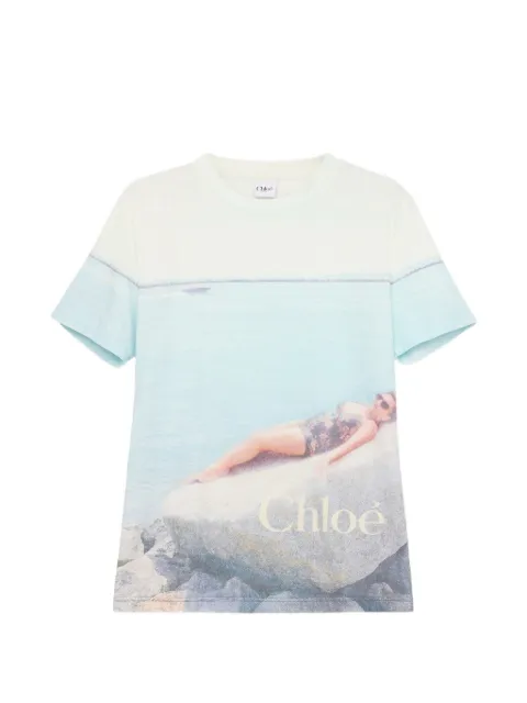 Chloé graphic-print T-shirt Blue CH26UJH11288