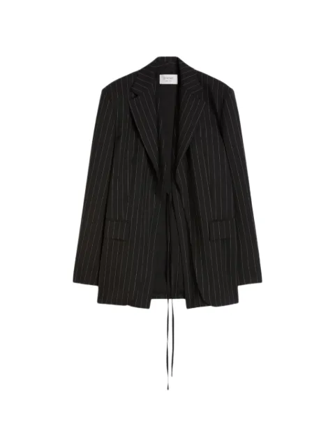 Sportmax pinstripe tie-fastening blazer Black 2612041051600