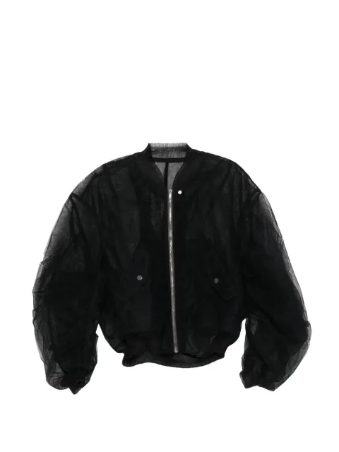Rick Owens sheer zip-up jacket Black RO01F6744TU