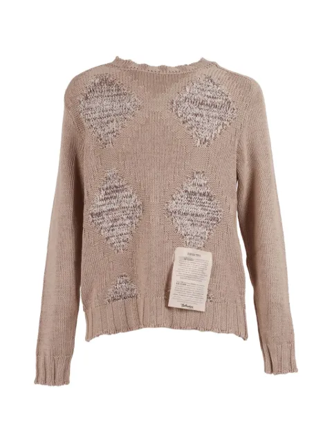 Ballantyne Raw Diamond intarsia-knit sweater Neutrals B4P3133C009