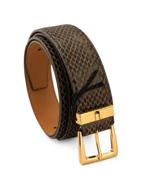 Elisabetta Franchi snakeskin-effect buckle-fastening belt Brown CT79S57E2