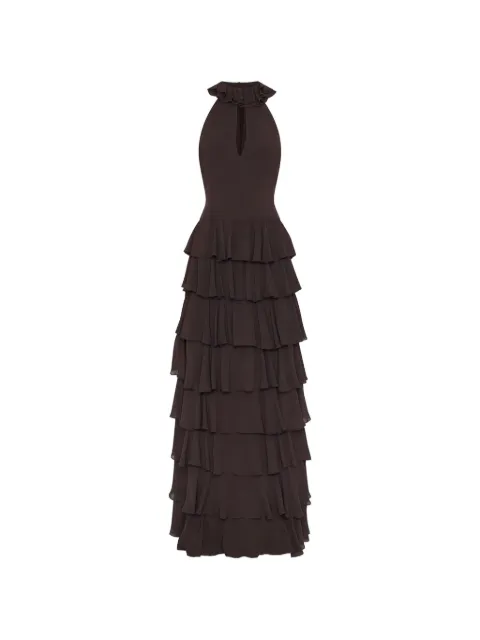 Nicholas Yasira ruffled tiered maxi dress Brown H25D2818S