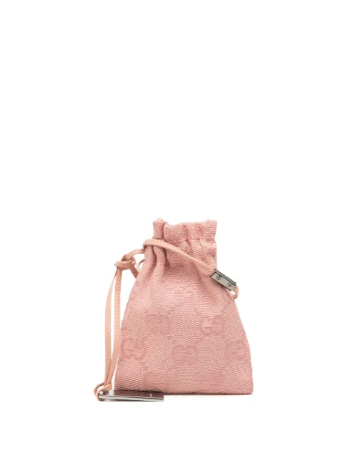 Gucci Pre-Owned 20th Century Mini GG Canvas Drawstring pouch Pink 998K2TSH5HJY21X5