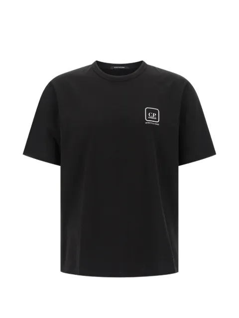 C.P. Company Metropolis Series mercerized jersey short-sleeve printed badge T-shirt Black 20CLTS055A006370W999