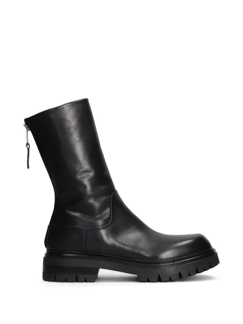 Elena Iachi zip leather boots Black E4426