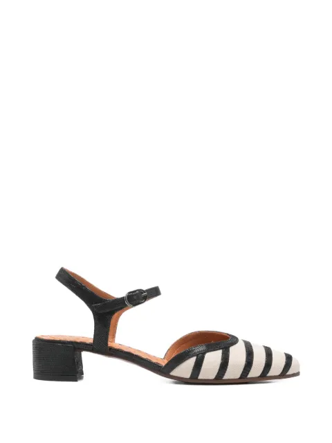 Chie Mihara Haler striped heeled pumps Neutrals HALER