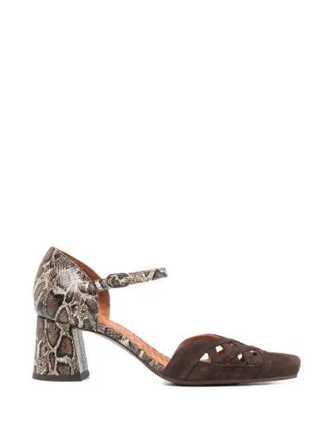Chie Mihara Airma snakeskin-effect heeled pumps Brown AIRMA