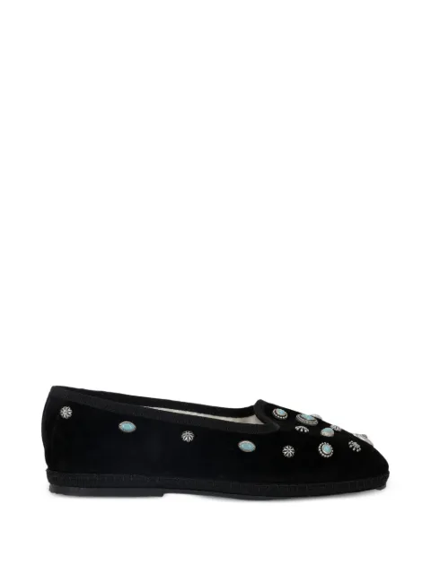 Fortela Frutate suede ballet flats Black WFRUTATEB010C000