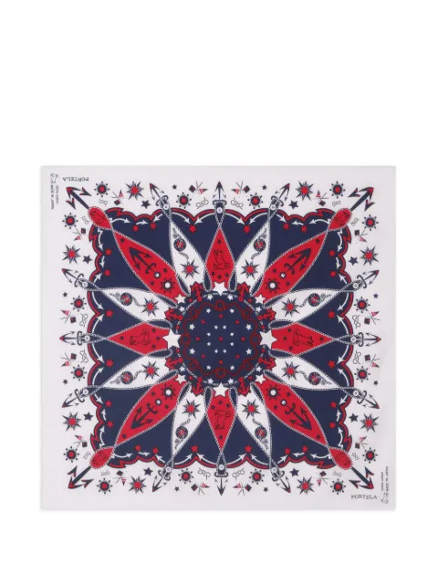 Fortela anchor star pattern bandana White BANDANAMODSEWHI