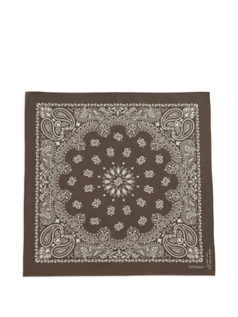 Fortela Japanese paisley-pattern bandana Brown BANDANAPAISLBRW