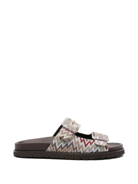 Missoni Clea zigzag buckle-fastening sandals Pink MWF203105