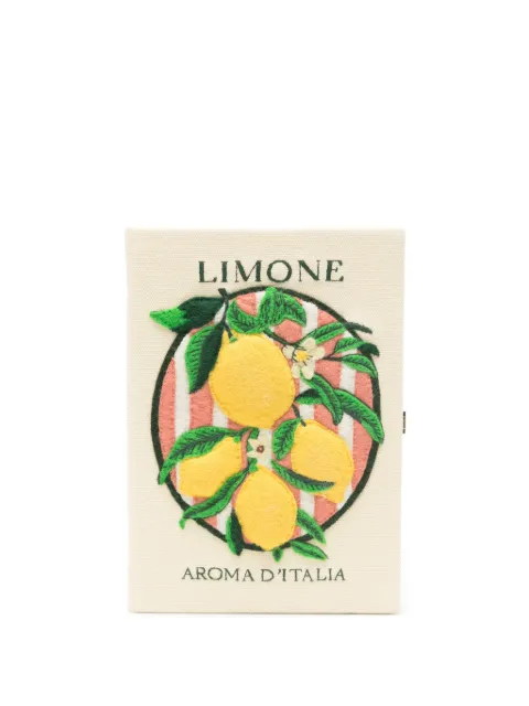 Olympia Le-Tan Aroma D'Italia embroidered clutch bag Neutrals SUMMERBCLI07PT