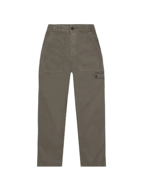 Fortela Jerry button cotton straight trousers Grey WJERRYT0010TTAN