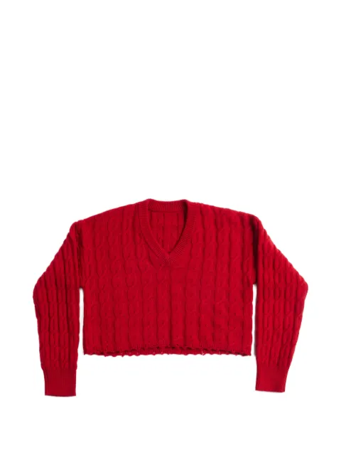 Fortela cable knit knitwear Red WLIV09914RED
