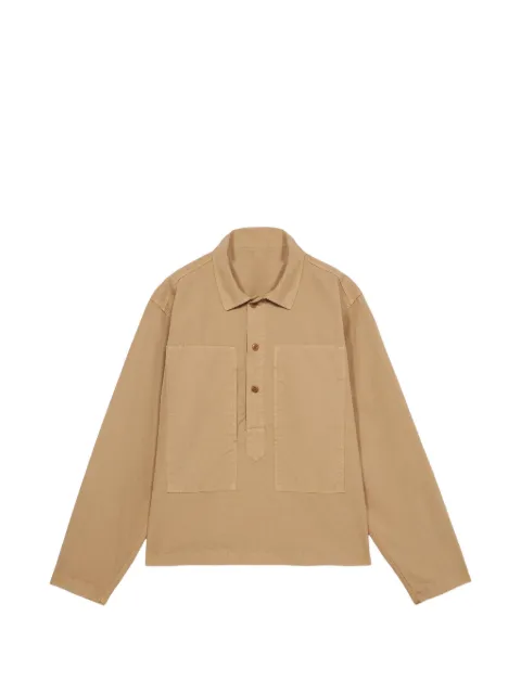 Fortela Fuego square-pocket overshirt Neutrals FUEGO0031TCAM