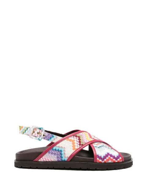 Missoni zigzag strap sandals Pink MWF208029