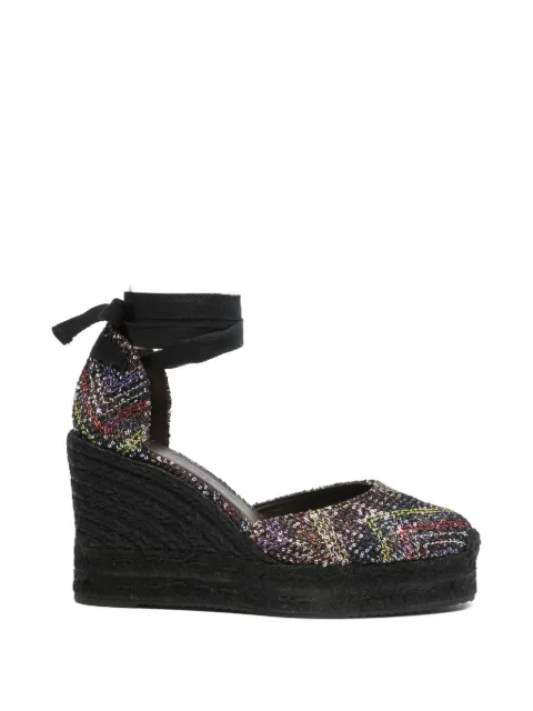 Missoni sequined wedge-heel espadrilles Black MWB008026