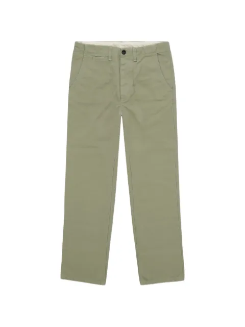 Fortela button-fastening chino trousers Green WALLACE00185SAU