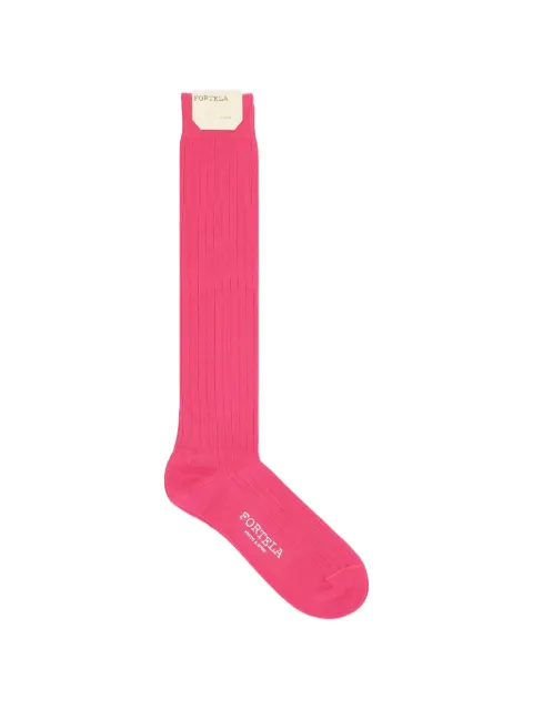 Fortela ribbed knee high socks Pink ELASHORTFSCOZM51