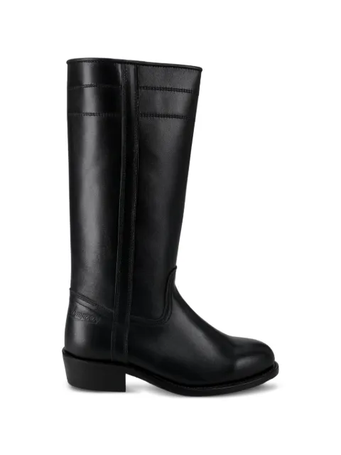 Fortela Becerro Camperos leather cowboy boots Black BECERROCS001BLK