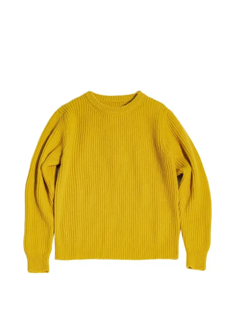 Fortela Alberto ribbed crew neck sweater Yellow ALBERTO99210ZAF