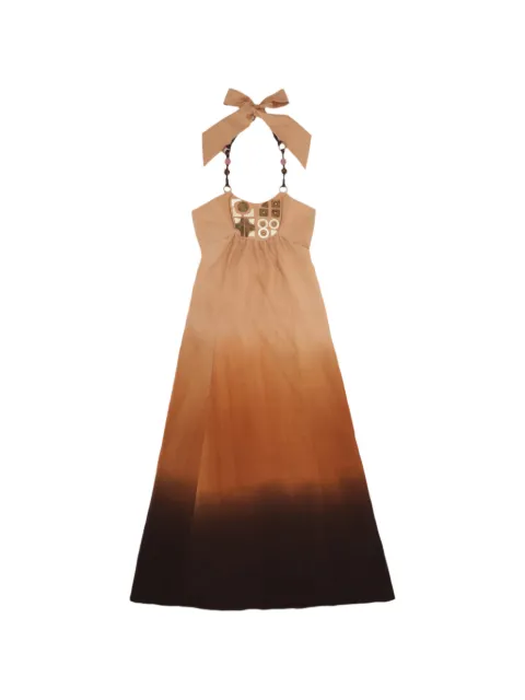 Fortela Anfitrite degradè midi dress Neutrals WANFITRITECM510MIX