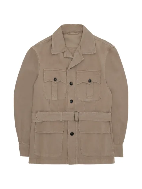 Fortela Clint belted chest-pockets jacket Neutrals CLINT0035TCAM