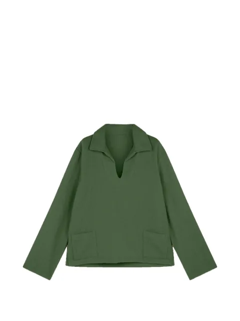 Fortela Franco2 patch-pocket V-neck sweater Green FRANCO2MA828GRE