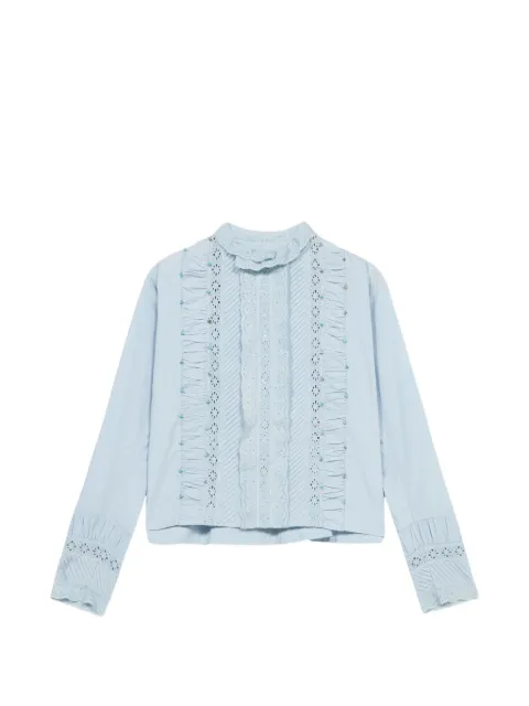Fortela Christy lace-detail blouse Blue WCHRISTYCM008SKY