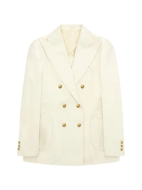 Fortela double-breasted blazer White WBOBBIE00185NAT