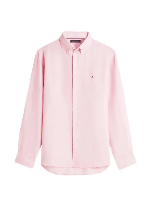 Tommy Hilfiger pigment-dyed button-down shirt Pink MW0MW41530