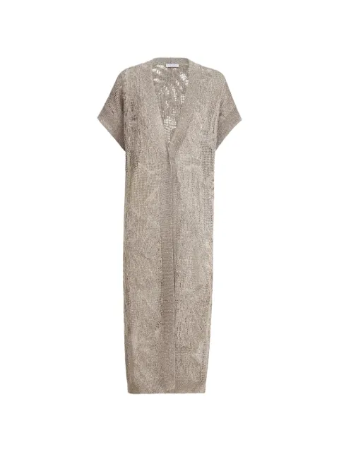 Brunello Cucinelli Dazzling Water Lillies sequin-embellished cardigan Neutrals MDT771016C9089