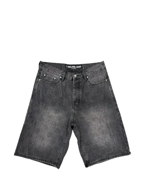 LOSTSHDWS embellished denim shorts Grey 10049739