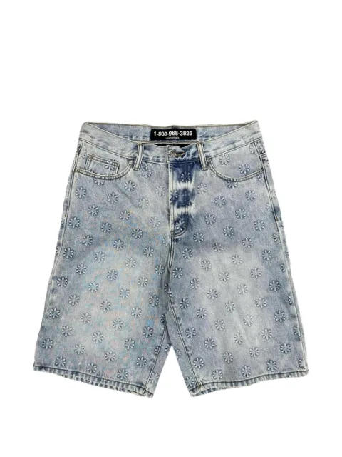 LOSTSHDWS embossed denim shorts Blue 10049734