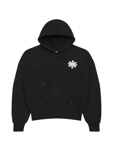 LOSTSHDWS flower-motif hoodie Black 10012471